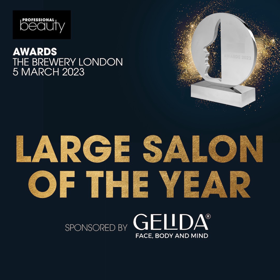 Gelida sponsors Large Salon of the Year at the Professional Beauty Awards.